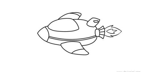 宇宙飞船简笔画儿童画怎么画 彩色涂色宇宙飞船简笔画图片大全