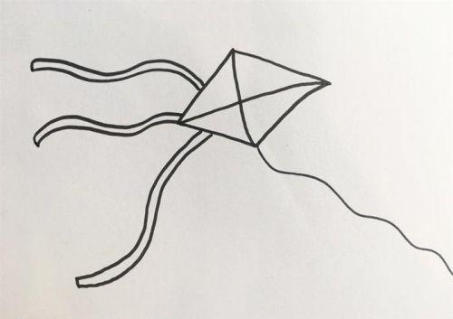 彩色风筝简笔画图片大全 简单又漂亮风筝简笔画怎么画