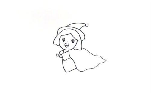 儿童彩色魔法师简笔画怎么画 简单幼儿魔法师简笔画步骤画法