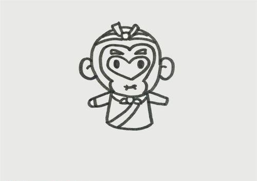 可爱卡通孙悟空简笔画怎么画 简单又帅孙悟空简笔画画法图解