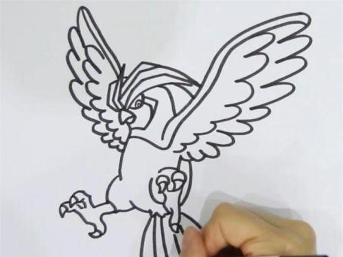 简单儿童老鹰简笔画教学画法 彩色霸气老鹰简笔画怎么画