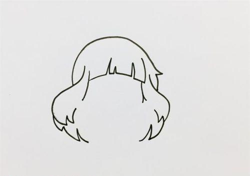q萌可爱动漫小女孩简笔画图解教学 漂亮可爱动漫小女孩简笔画怎么画