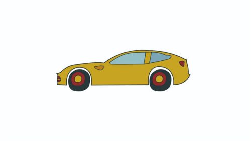 赛车跑车简笔画图片大全 彩色超级赛车跑车简笔画怎么画