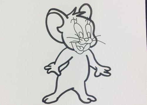 可爱卡通杰瑞鼠简笔画图片大全 卡通老鼠杰瑞简笔画怎么画
