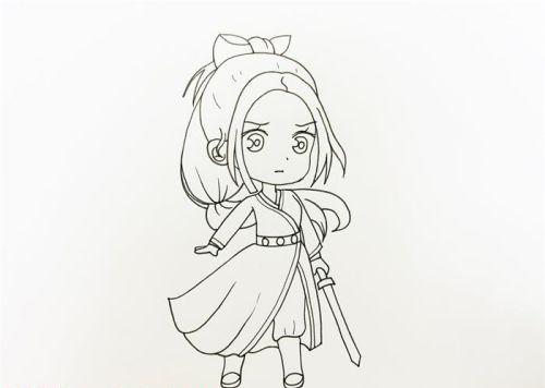 卡通q版侠客简笔画怎么画 古风侠客简笔画带步骤教学