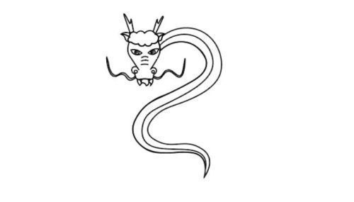 霸气彩色龙简笔画图解带步骤 简单可爱龙简笔画怎么画