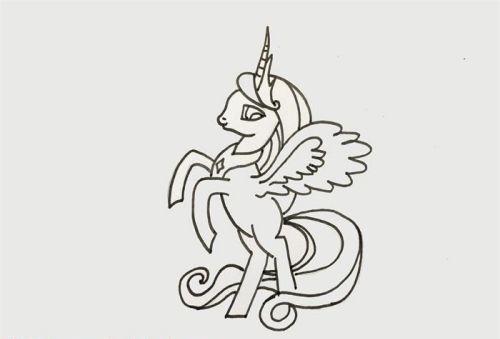 彩色儿童飞马简笔画教程画法 简易独角兽飞马简笔画怎么画