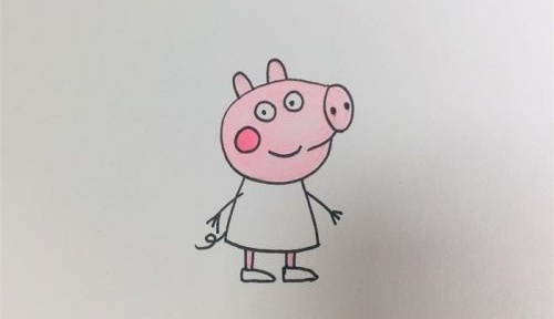 彩色简单小猪佩奇简笔画怎么画 可爱小猪佩奇简笔画画法教学