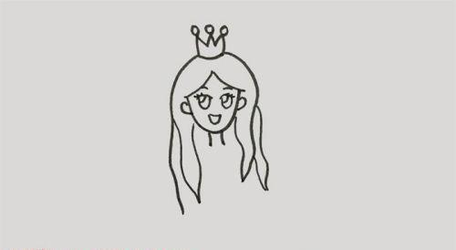 长裙美少女公主简笔画教程带步骤 简单又漂亮公主简笔画怎么画