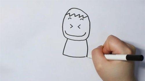 彩色简单卡通小男孩简笔画怎么画 可爱卡通小男孩简笔画图片大全可爱