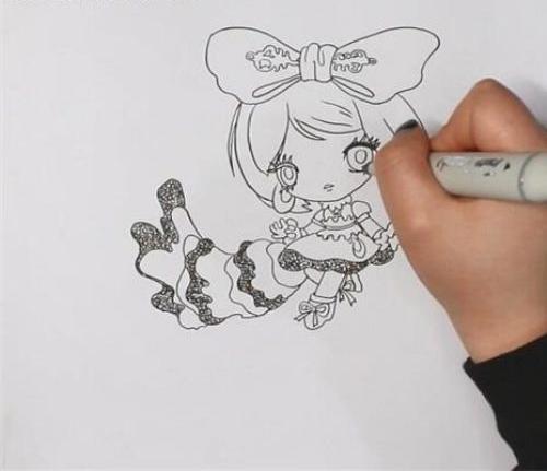 女生卡通动漫简笔画怎么画 女孩卡通动漫简笔画图片大全