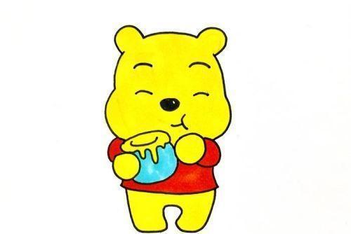 呆萌彩色可爱小熊简笔画怎么画 又简单又可爱可爱小熊简笔画教程图解
