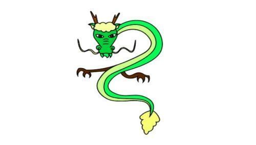 霸气彩色龙简笔画图解带步骤 简单可爱龙简笔画怎么画