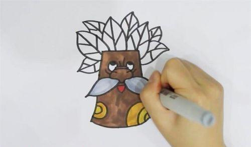 彩色卡通大树简笔画怎么画 带颜色卡通大树简笔画图片大全
