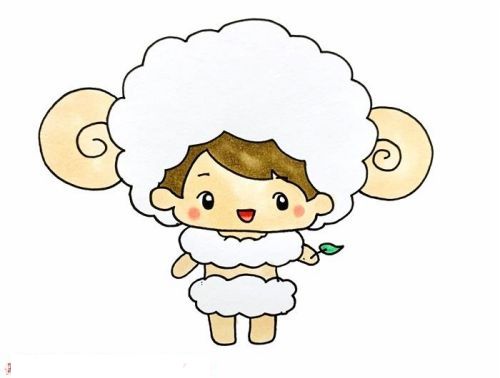 卡通少女白羊座简笔画画法图解 女孩可爱又简单白羊座简笔画怎么画