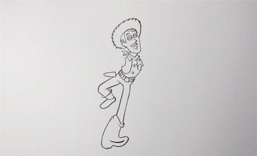 彩色玩具总动员胡迪简笔画怎么画 简单玩具总动员胡迪简笔画画法图解