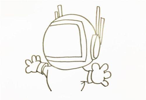 彩色侧面航空员简笔画怎么画 带颜色航空员简笔画步骤图解-素描自学网 彩色侧面航空员简笔画怎么画 带颜色航空员简笔画步骤图解