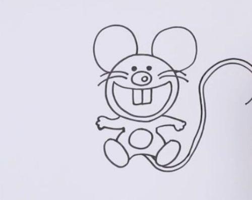 简单卡通老鼠简笔画教程画法 彩色可爱老鼠简笔画怎么画