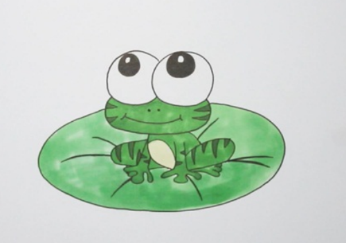 可爱彩色青蛙简笔画教程画法 简单漂亮青蛙简笔画怎么画