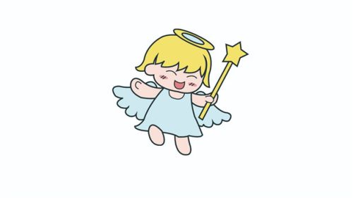 可爱小天使简笔画儿童画怎么画 带翅膀小天使简笔画教程画法