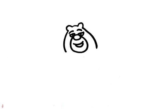 可爱简单熊二简笔画教学步骤 熊出没熊二简笔画图片大全