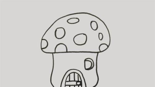 简单带颜色蘑菇房简笔画怎么画 彩色可爱蘑菇房简笔画教学画法