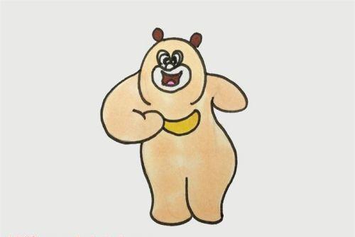 彩色熊出没简笔画图片大全 熊出没熊二简笔画图怎么画