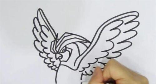 简单儿童老鹰简笔画教学画法 彩色霸气老鹰简笔画怎么画