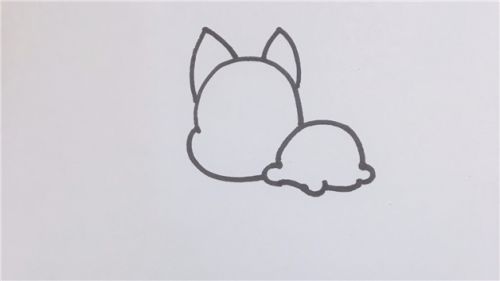 可爱简单柯基犬简笔画步骤画法 儿童彩色柯基犬简笔画怎么画