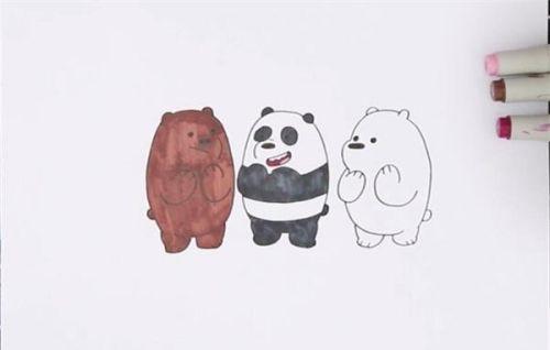 彩色小熊简笔画儿童画怎么画 可爱又简单小熊简笔画画法带步骤