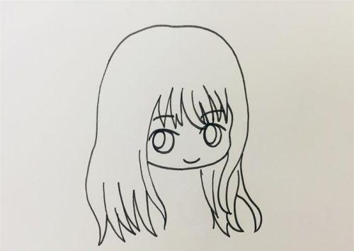 q版可爱二次元美少女简笔画步骤画法 全身二次元美少女简笔画怎么画