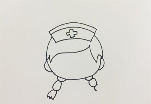 彩色幼儿园护士简笔画步骤图解 简单又漂亮护士简笔画怎么画
