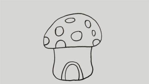 简单带颜色蘑菇房简笔画怎么画 彩色可爱蘑菇房简笔画教学画法