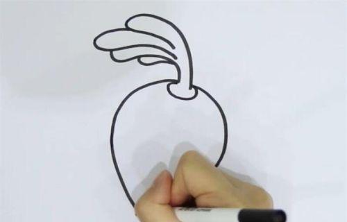 可爱带颜色萝卜简笔画步骤教学 简单萝卜简笔画怎么画