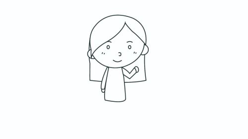 全身彩色小女孩简笔画教学图解 漂亮可爱小女孩简笔画怎么画