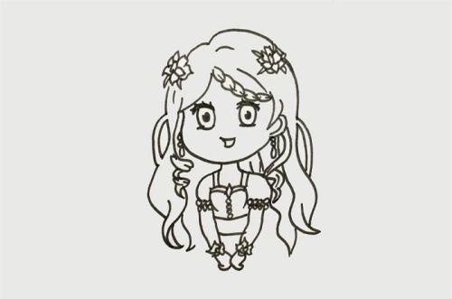 可爱涂色公主简笔画教学图解 女王公主简笔画怎么画