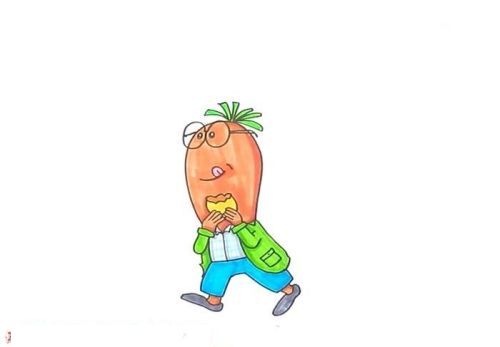 可爱彩色萝卜简笔画怎么画 简单卡通萝卜简笔画步骤图解