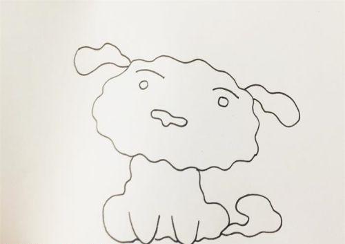 蜡笔小新宠物狗小白简笔画教学图解 简单蜡笔小新小狗小白简笔画怎么画