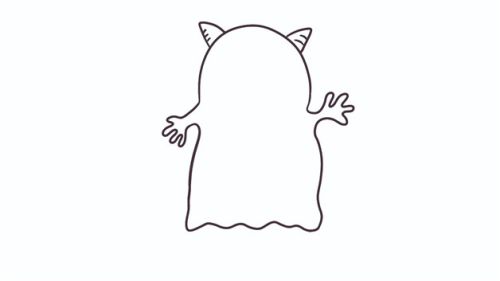 漂亮涂色怪兽简笔画图片大全 简单彩色怪兽简笔画怎么画