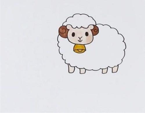 彩色卡通小羊简笔画画法教学 简单又可爱小羊简笔画怎么画
