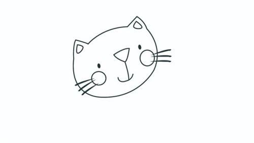 彩色简单小猫咪简笔画怎么画 可爱涂色小猫咪简笔画步骤教学