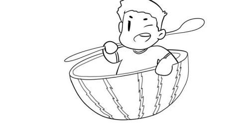 带颜色夏至简笔画儿童简笔画教程画法 漫画夏至简笔画儿童简笔画图片大全
