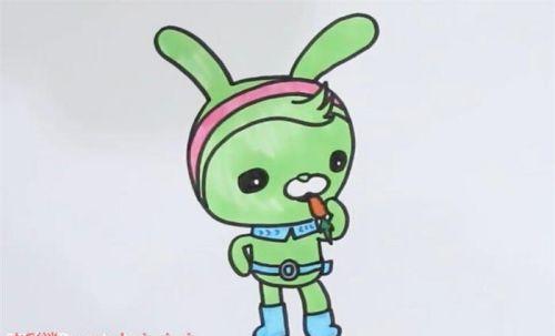 可爱彩色卡通兔子简笔画怎么画 带颜色卡通兔子简笔画步骤图解