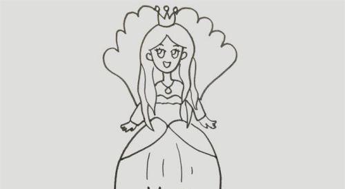 长裙美少女公主简笔画教程带步骤 简单又漂亮公主简笔画怎么画
