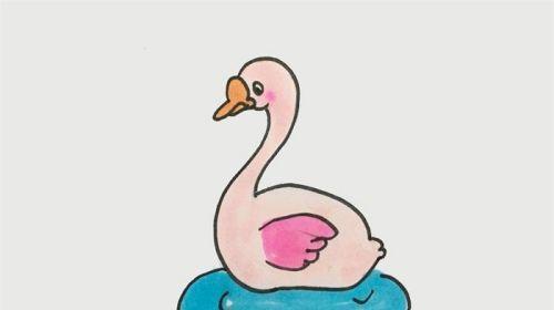 可爱卡通天鹅简笔画步骤画法 简单又漂亮天鹅简笔画怎么画