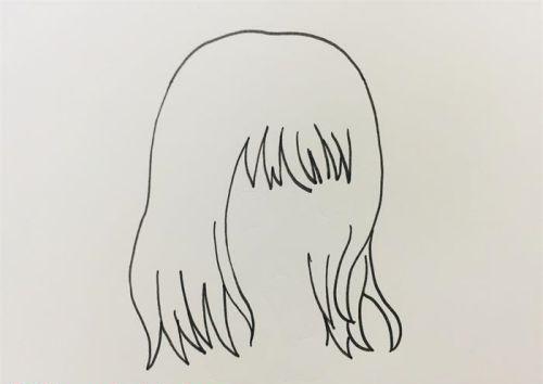 q版可爱二次元美少女简笔画步骤画法 全身二次元美少女简笔画怎么画