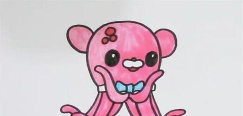 凶猛简单章鱼简笔画怎么画 彩色可爱章鱼简笔画图片大全