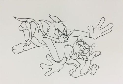 彩色场景猫和老鼠简笔画怎么画 带颜色猫和老鼠简笔画画法教学