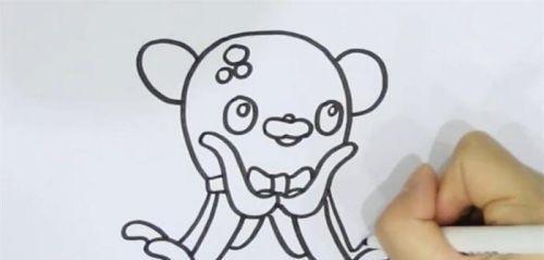 凶猛简单章鱼简笔画怎么画 彩色可爱章鱼简笔画图片大全
