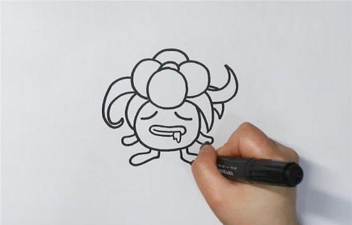 带颜色食人花简笔画怎么画 彩色简单食人花简笔画画法步骤
